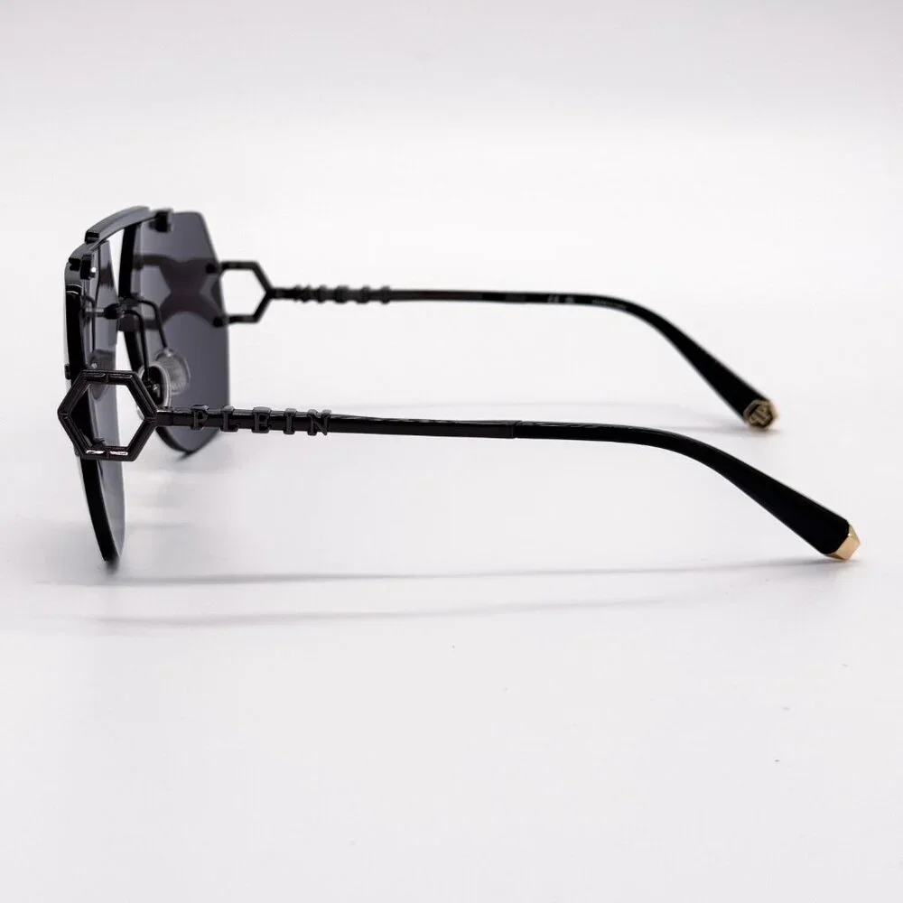 NEW PHILIPP PLEIN SLEEK SPP111 672X GREY UNISEX SUNGLASSES PHILIPP PLEIN